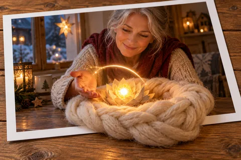 The Wool-Nest Greeting: A wool nest opens for a personal greeting of light.