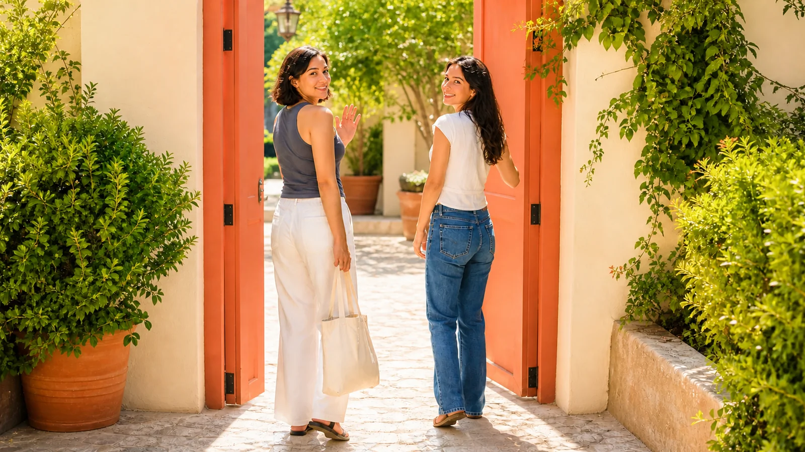 La despedida que sigue creciendo: Decimos «me tengo que ir» en la mesa. Normalmente lo logramos tres puertas después.