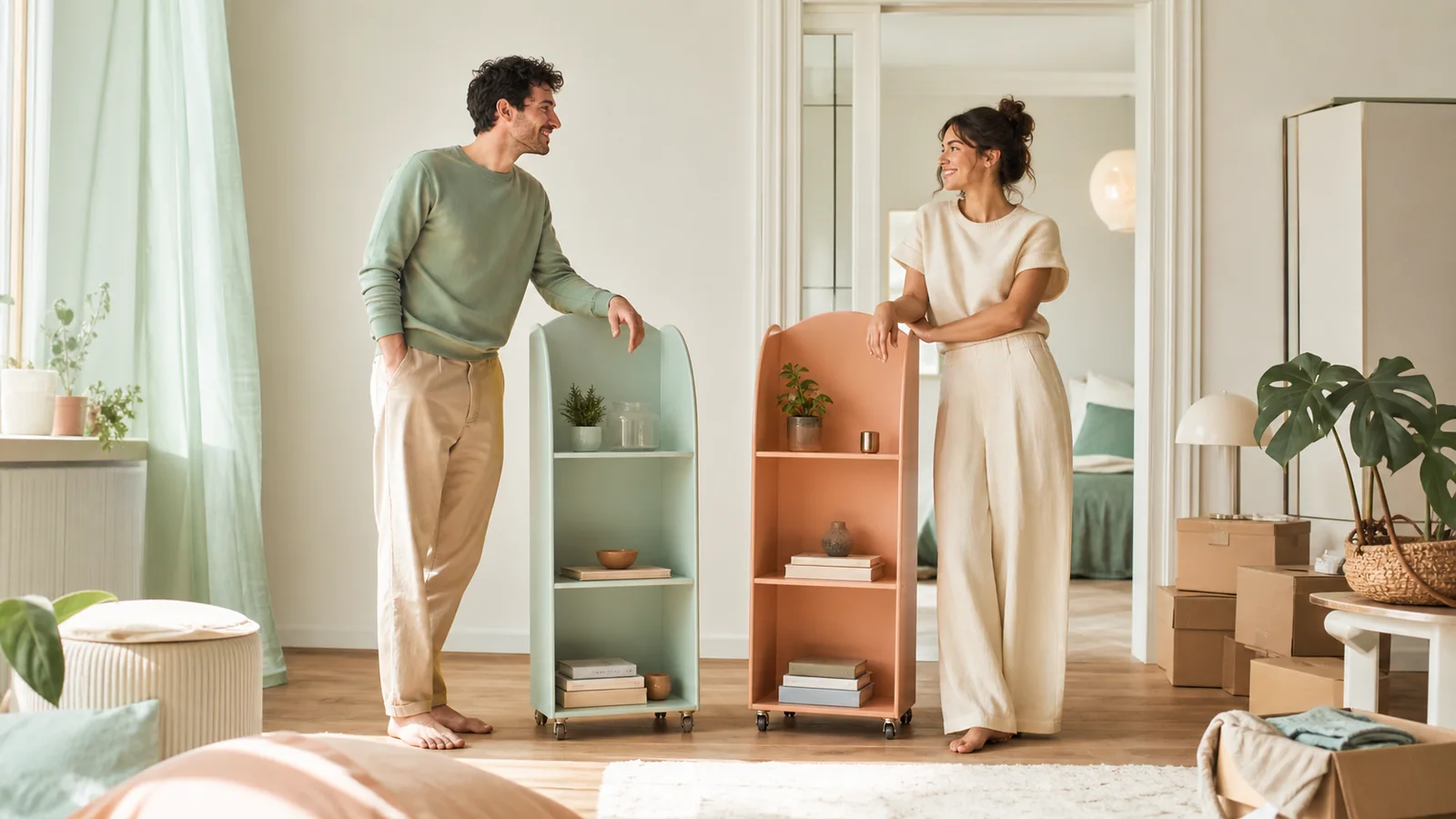 Dos pequeños lugares para nosotros: En tu casa me espera un estante y en la mía otro para ti. Entre ambos seguimos viajando.