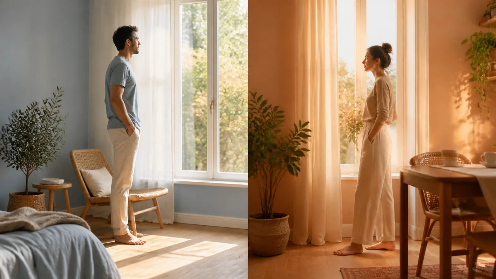 The Light at Our Two Windows: My day begins when yours is already moving on. Still, we share this changing light.