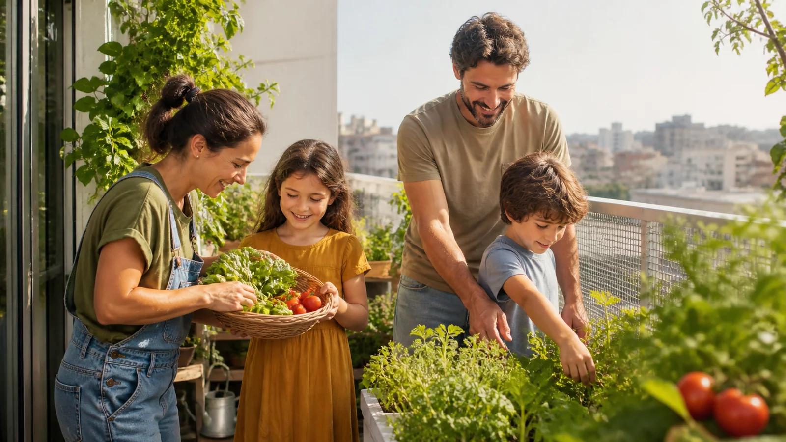 Die erste Ernte auf unserem Balkon: Ein paar echte Blätter und Früchte erzählen das erste gepflegte Jahr im neuen Zuhause.