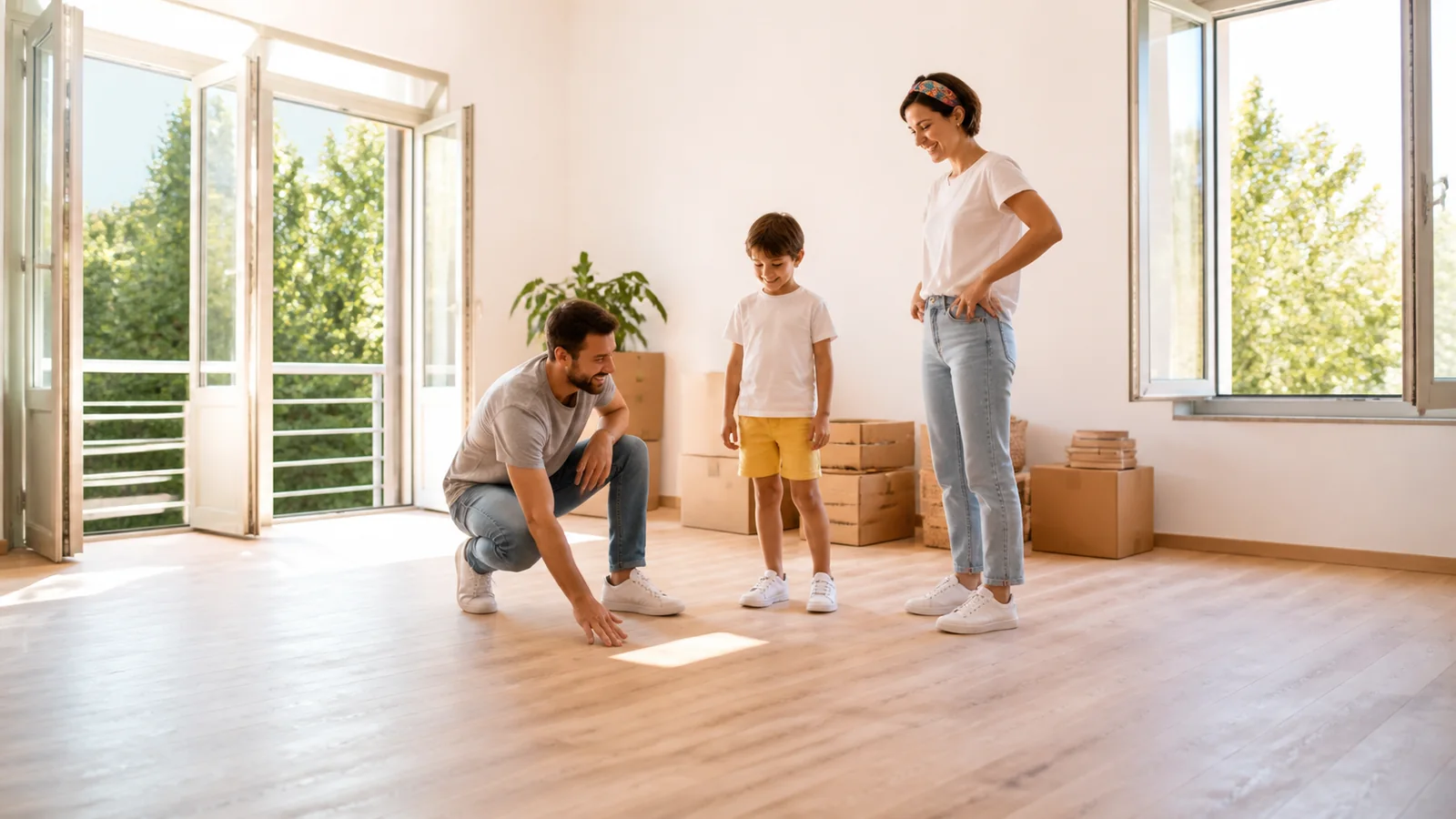 I suoni prima dei mobili: Passi, finestre e prime risate disegnano la casa prima che tutto trovi posto.