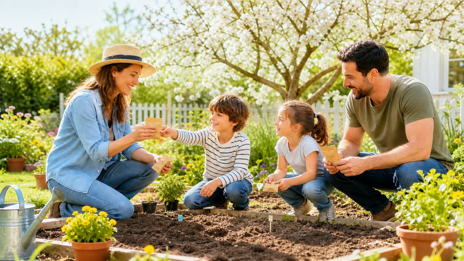Le buste per la prossima primavera: Semi veri riportano la famiglia nello stesso giardino senza promettere il risultato.