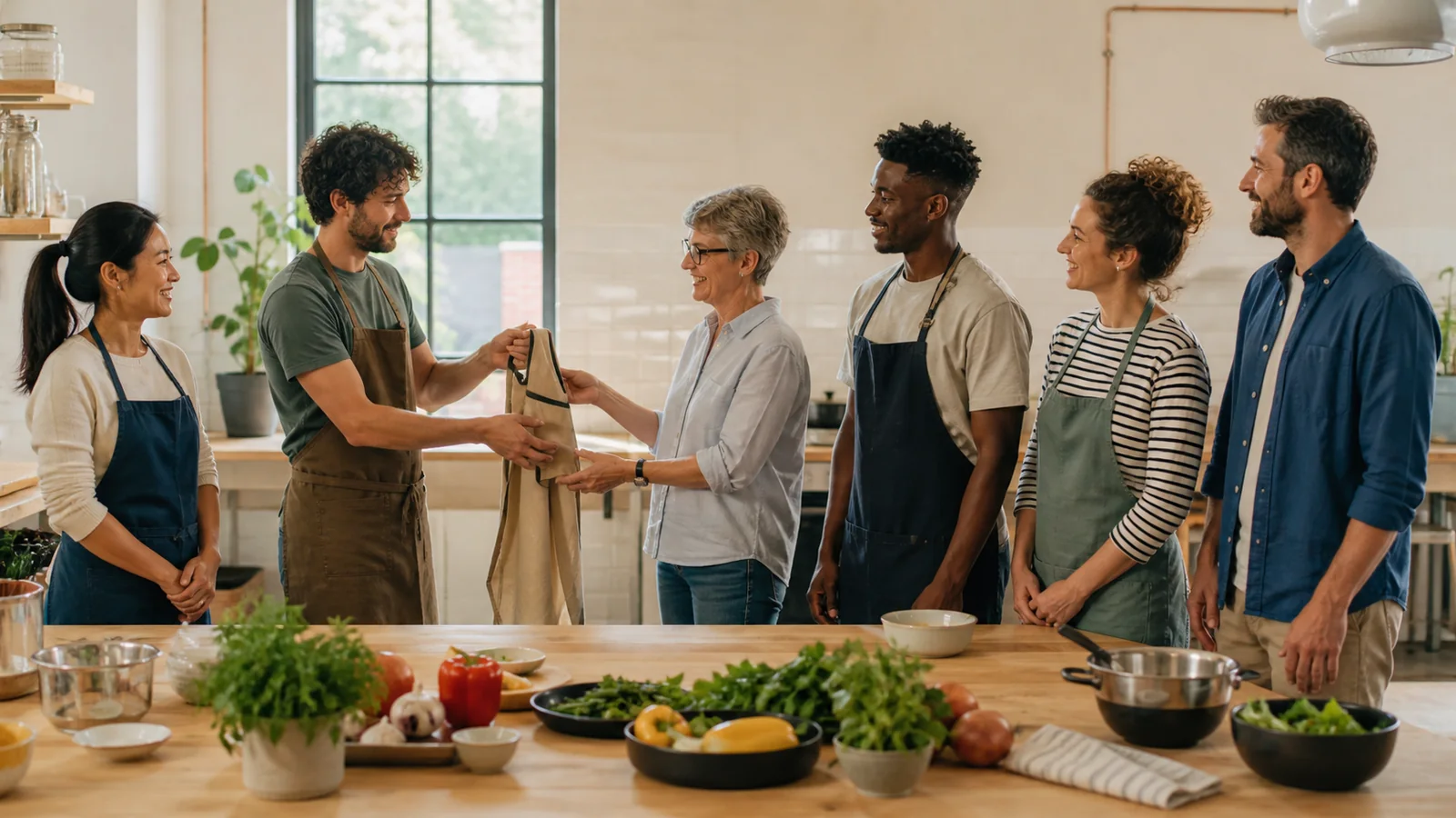 From first apron to last: One plain apron follows real roles from preparation through final cleanup.
